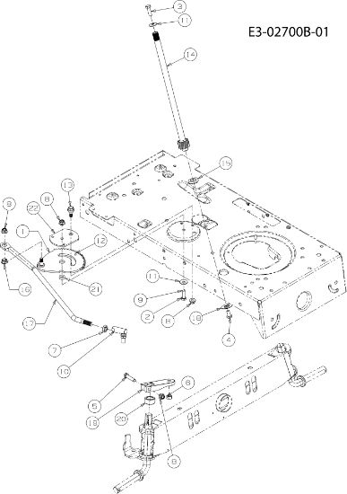 Steering assembly TORNADO 108/18,5 H Cat.2011 Garden tractor