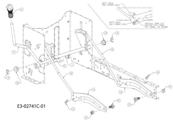 Cutting plate lifting TORNADO 108/20 H Cat.2011 Garden tractor