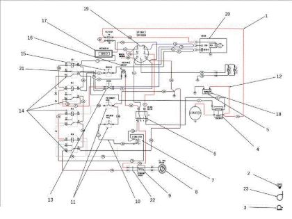 Electric diagram OM 106J/16H Cat.2011 Garden tractor