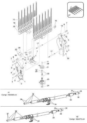 Rod and rake OS 305 E Olive shaker