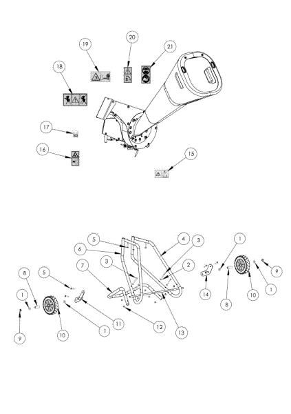 Illustrated parts list 1 SH 250 E Shredder