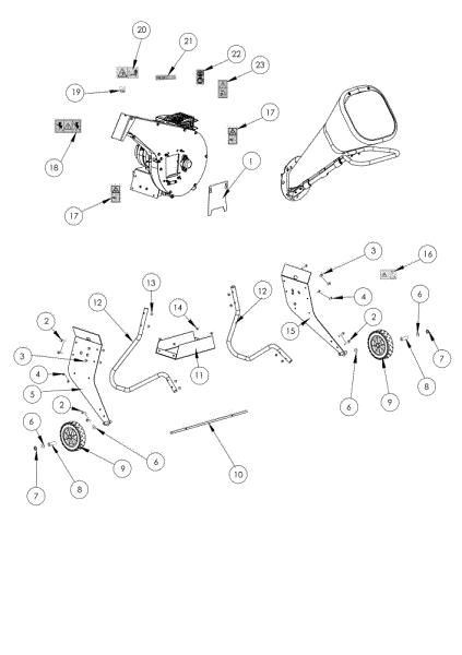 Illustrated parts list 1 SH 400 Shredder