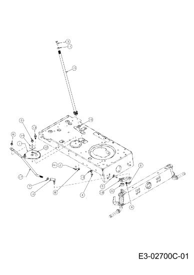 Steering assembly TORNADO 108/15,5 T Cat.2012 Garden tractor