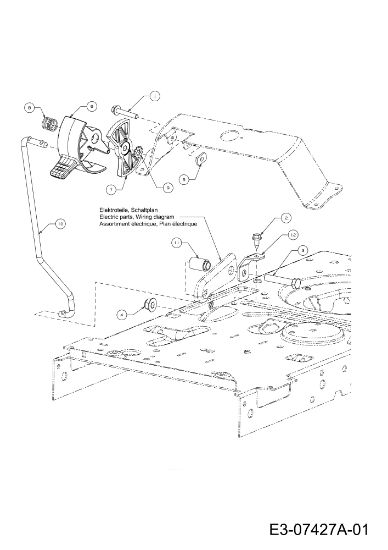 Pedals TORNADO 108/15,5 T Cat.2012 Garden tractor