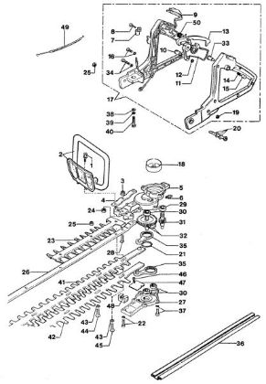 Blades assy HT 22 Hedgetrimmer