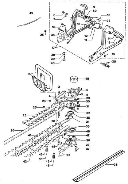Blades assy HT 22 Hedgetrimmer