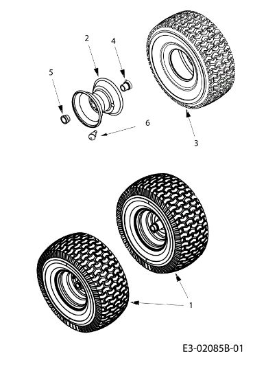 Front wheels TORNADO 108/18,5 H Cat.2012 Garden tractor