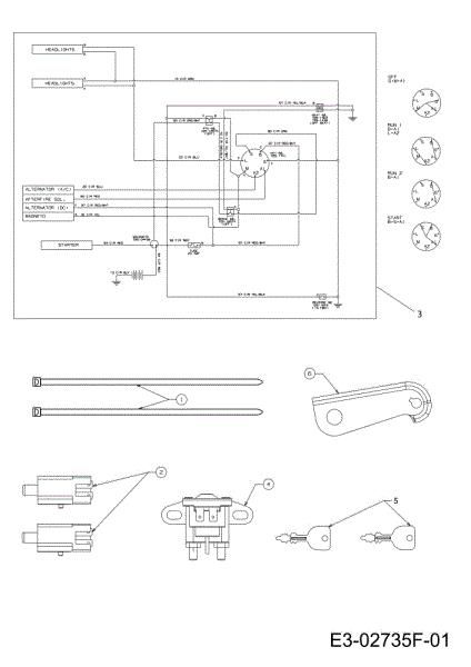 Electric diagram (1/2) TORNADO 95/11,5 T Cat.2012 Garden tractor