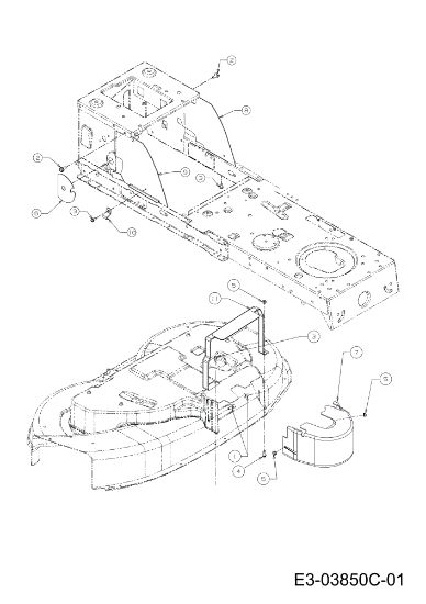 Belts guard TORNADO 97/13 T Cat.2012 Garden tractor