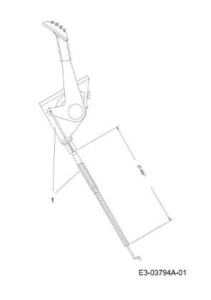 Throttle cable TORNADO 97/13 T Cat.2012 Garden tractor