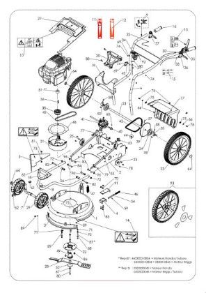 Illustrated parts list WB 51 S6 Bush hog mower