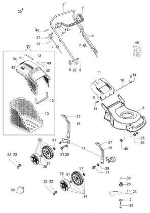 Illustrated parts list G 48 PK COMFORT PLUS (K500) Lawnmower