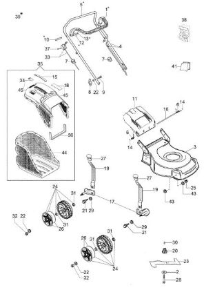 Illustrated parts list G 48 PBQ COMFORT PLUS Lawnmower