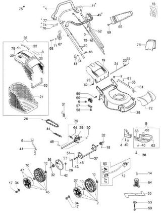 Complete illustrated parts list G 53 TBX COMFORT PLUS Lawnmower
