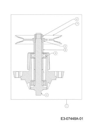 Blade hub KROSSER 92/16 H Cat. 2012 Garden tractor