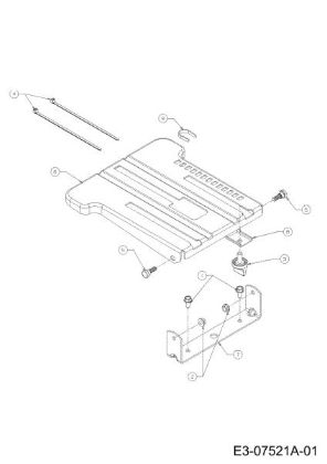 Seat support KROSSER 92/16 H Cat. 2012 Garden tractor