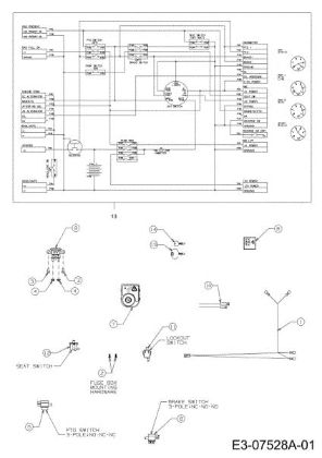 Electric diagram KROSSER 92/16 H Cat. 2012 Garden tractor