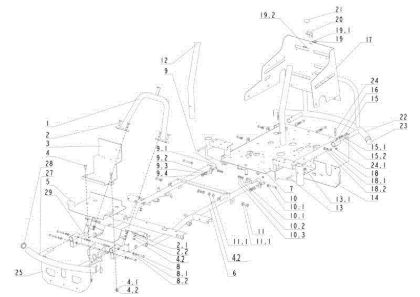 Frame APACHE 92 4x4 EVO Cat.2012 Garden tractor