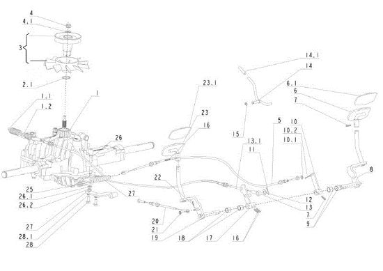 Transmission (1/2) APACHE 92 4x4 EVO Cat.2012 Garden tractor