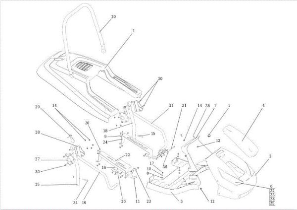 Hood (2/2) APACHE 92 4x4 EVO Cat.2012 Garden tractor
