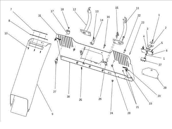 Chute and collector assy OM 106J/17,5H Cat.2012 Garden tractor