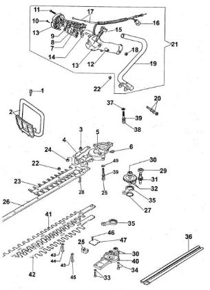 Blades assy HT 26 Hedgetrimmer