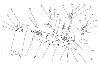 Chute and collector assy OM 106J/24H 4X4 Cat.2012 Garden tractor