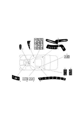 Labels (1/2) OM 72C/12,5KM Cat.2012 Garden tractor