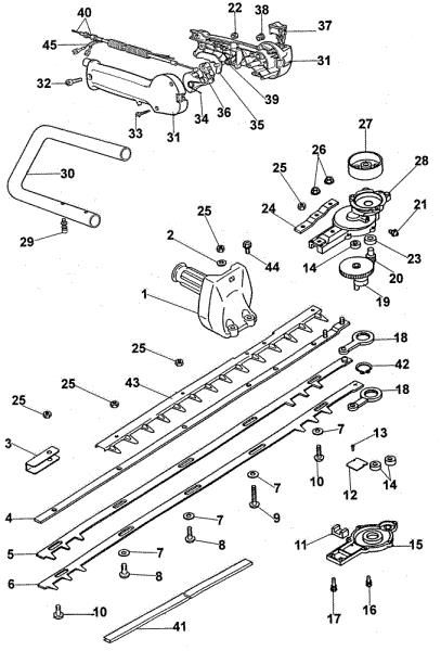 Blades assy HT 26 S Hedgetrimmer