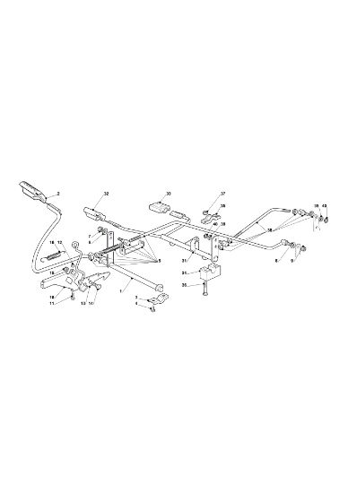 Brake and gearbox controls OM 101C/16K H Cat.2012 Garden tractor