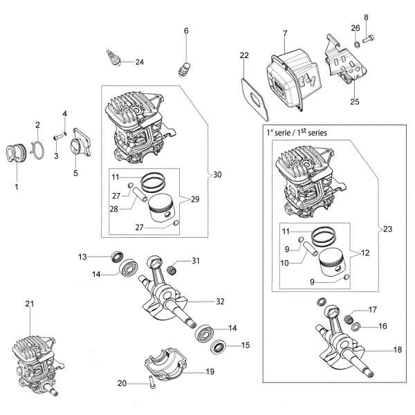 Engine GS 440 (Euro 2) Chainsaw