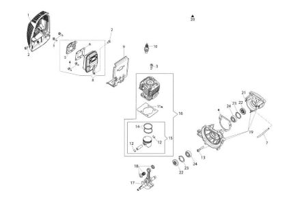 Engine BC 220 S (EURO 2) Brushcutter