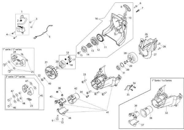 Starter assy and clutch BC 24 S (EURO 1) Brushcutter