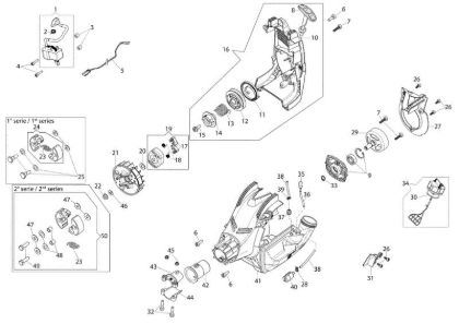 Starter assy and fuel tank BC 22 T (EURO 1) Brushcutter