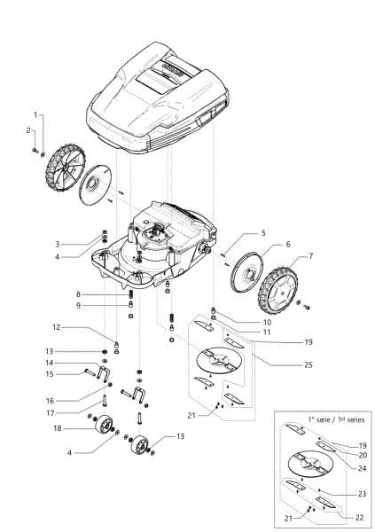 Cutting plate assembly ORION 1200 Robot