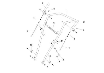 Handle-bar and control box ARTIK 56 Snow blower