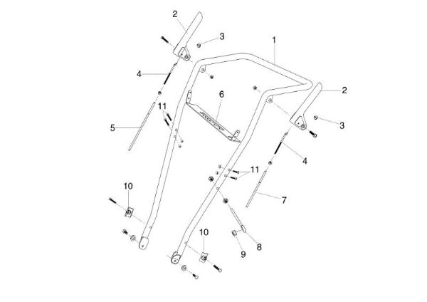 Handle-bar and control box ARTIK 56 Snow blower