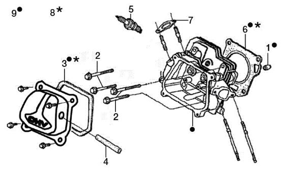Cylinder head ARTIK 56 Snow blower