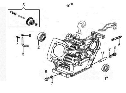 Cylinder and crankcase ARTIK 56 Snow blower