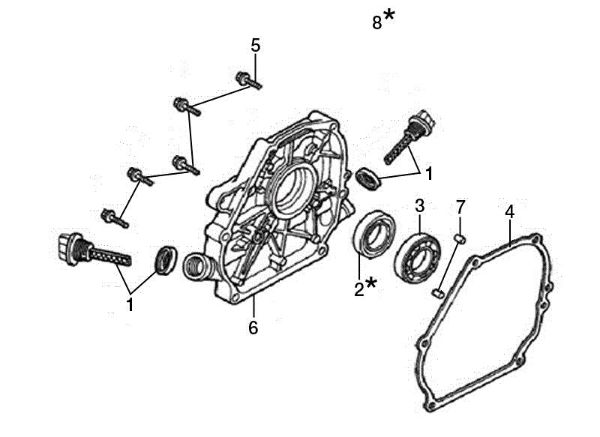 Crankcase cover ARTIK 56 Snow blower
