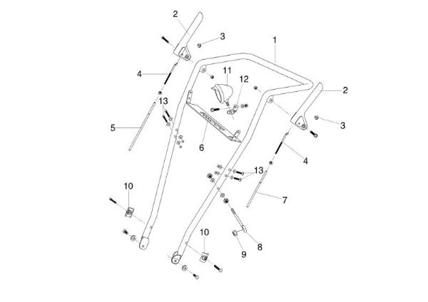 Handle-bar and control box ARTIK 56 EL Snow blower