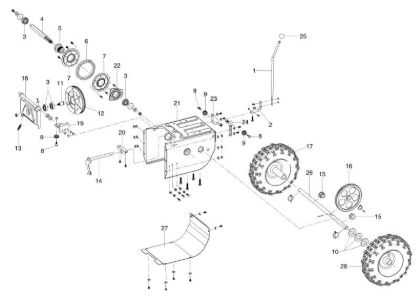 Transmission assy ARTIK 56 EL Snow blower