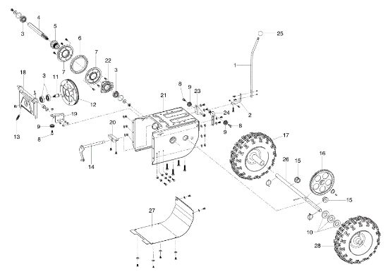Transmission assy ARTIK 56 EL Snow blower