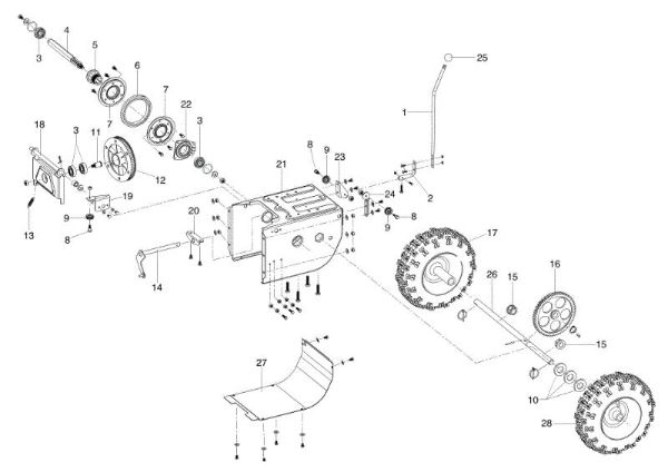 Transmission assy ARTIK 56 EL Snow blower