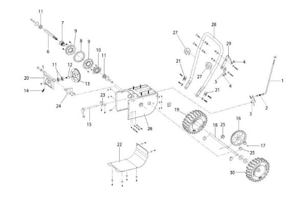 Transmission assy ARTIK 62 ELD Snow blower