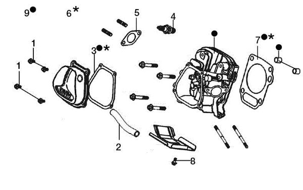 Cylinder head ARTIK 62 ELD Snow blower