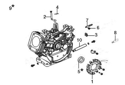 Cylinder and crankcase ARTIK 62 ELD Snow blower