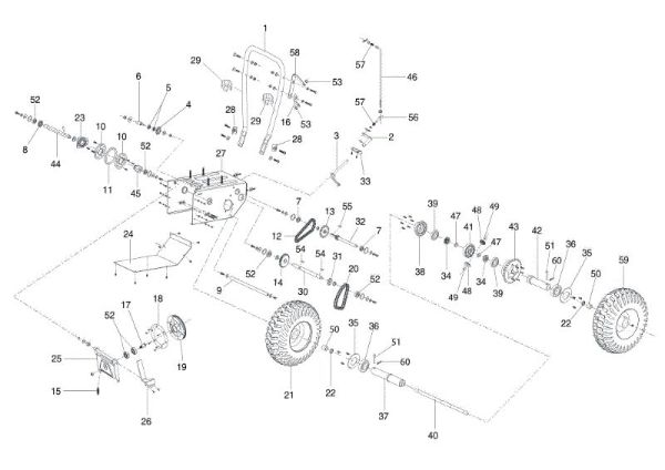 Transmission assy ARTIK 70 ELD Snow blower