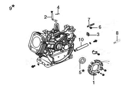 Cylinder and crankcase ARTIK 70 ELD Snow blower