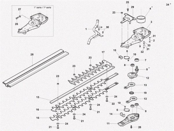 Blades assy HC 265 XP Hedgetrimmer